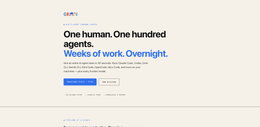 Product website built with Grain